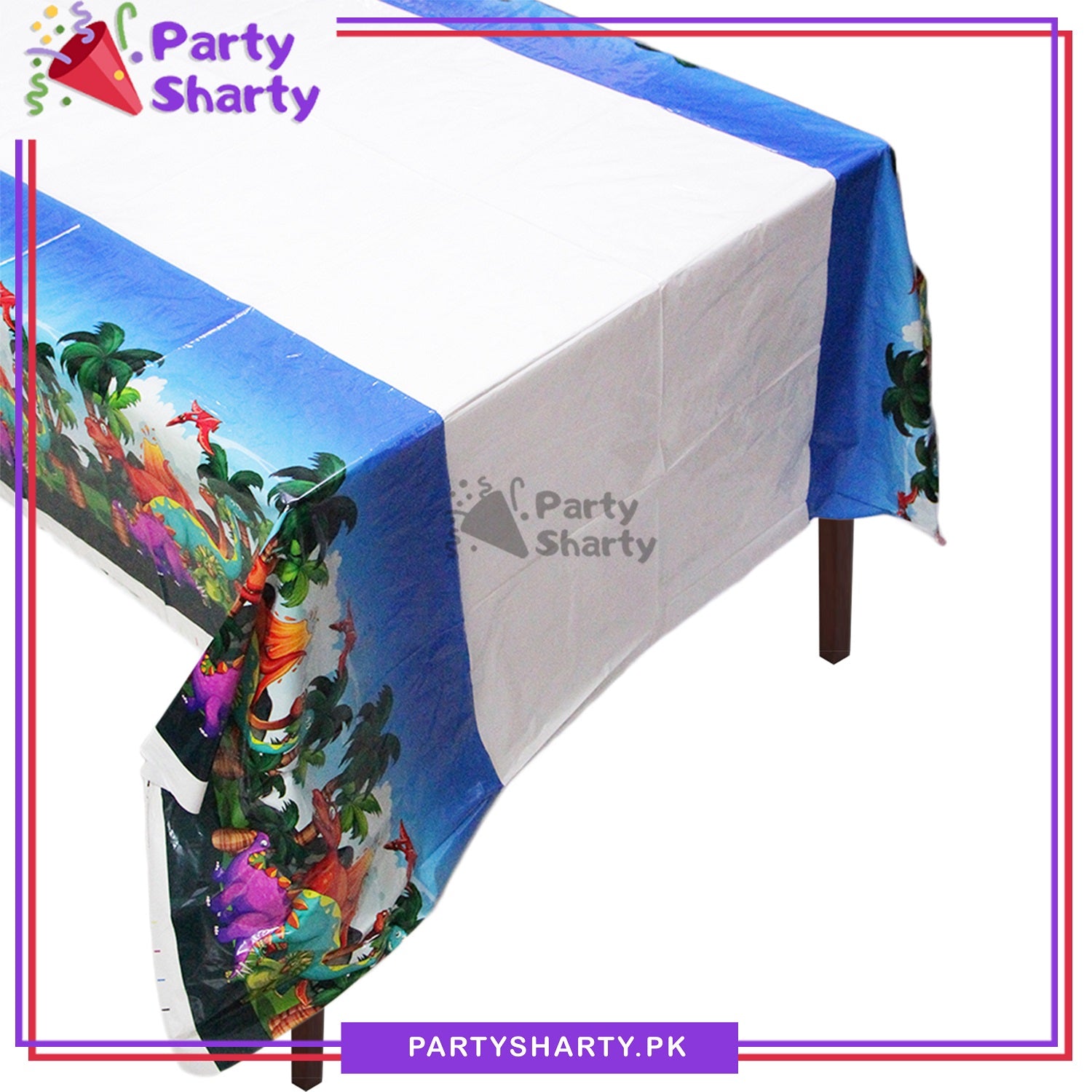 Dinosaur Theme Table Cover for Birthday Party and Decoration