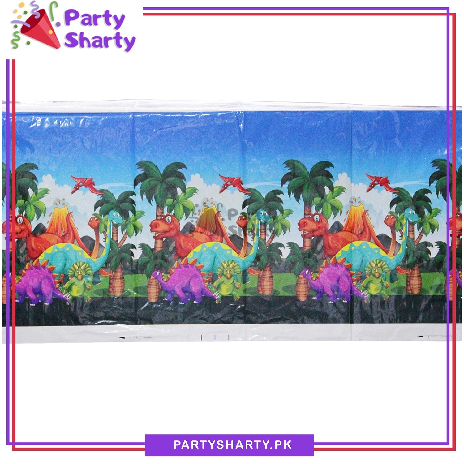 Dinosaur Theme Table Cover for Birthday Party and Decoration