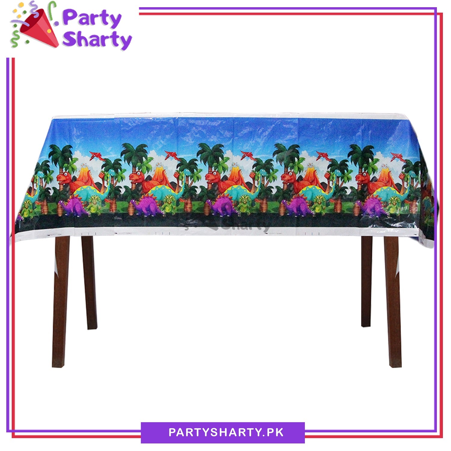 Dinosaur Theme Table Cover for Birthday Party and Decoration