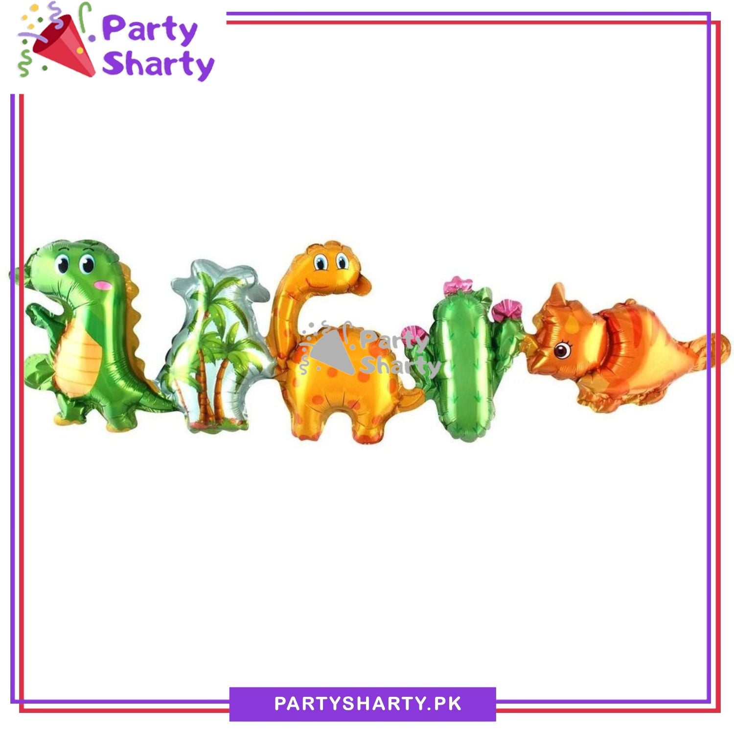 5in1 Dinosaur Garland Foil Balloon Party Balloon Cartoon Balloons for Kid Birthday Party Decoration