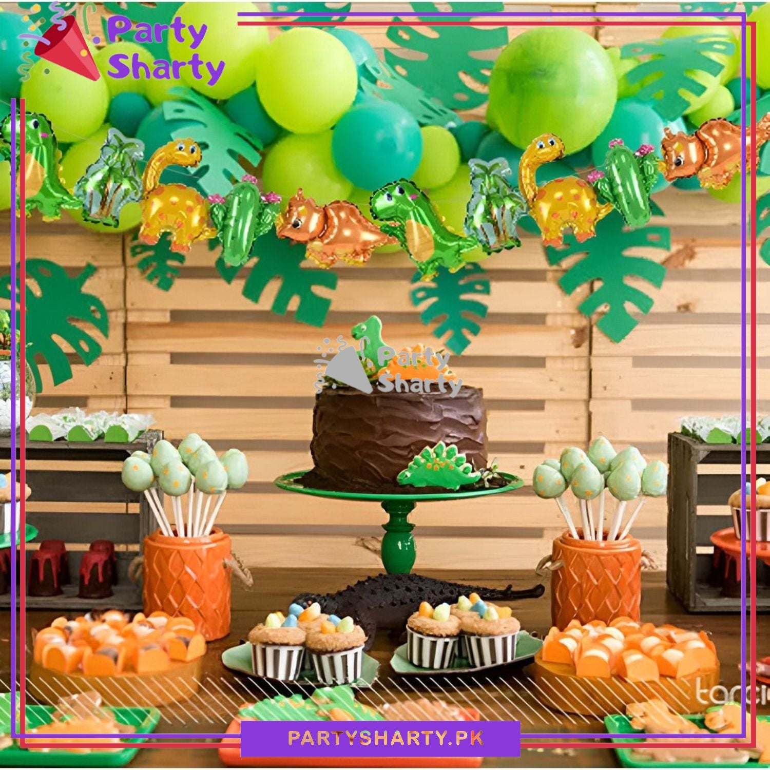 5in1 Dinosaur Garland Foil Balloon Party Balloon Cartoon Balloons for Kid Birthday Party Decoration