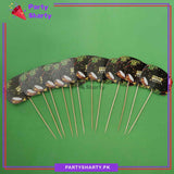 Disco Dandiya Printed Dholki Theme Cup Cake / Mithai Topper For Dholki Theme Party and Decoration
