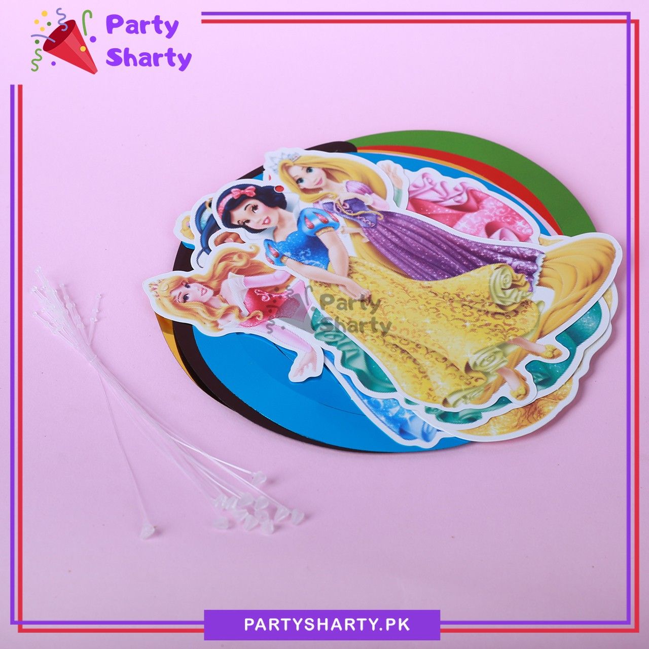 Disney Princess Theme Hanging Swirls (Pack of 6) For Birthday Party and Decoration