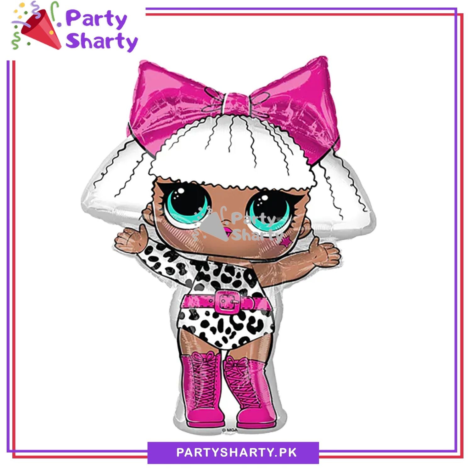 Diva Character Foil Balloon For LOL Doll Theme Birthday Party Decoration and Celebration