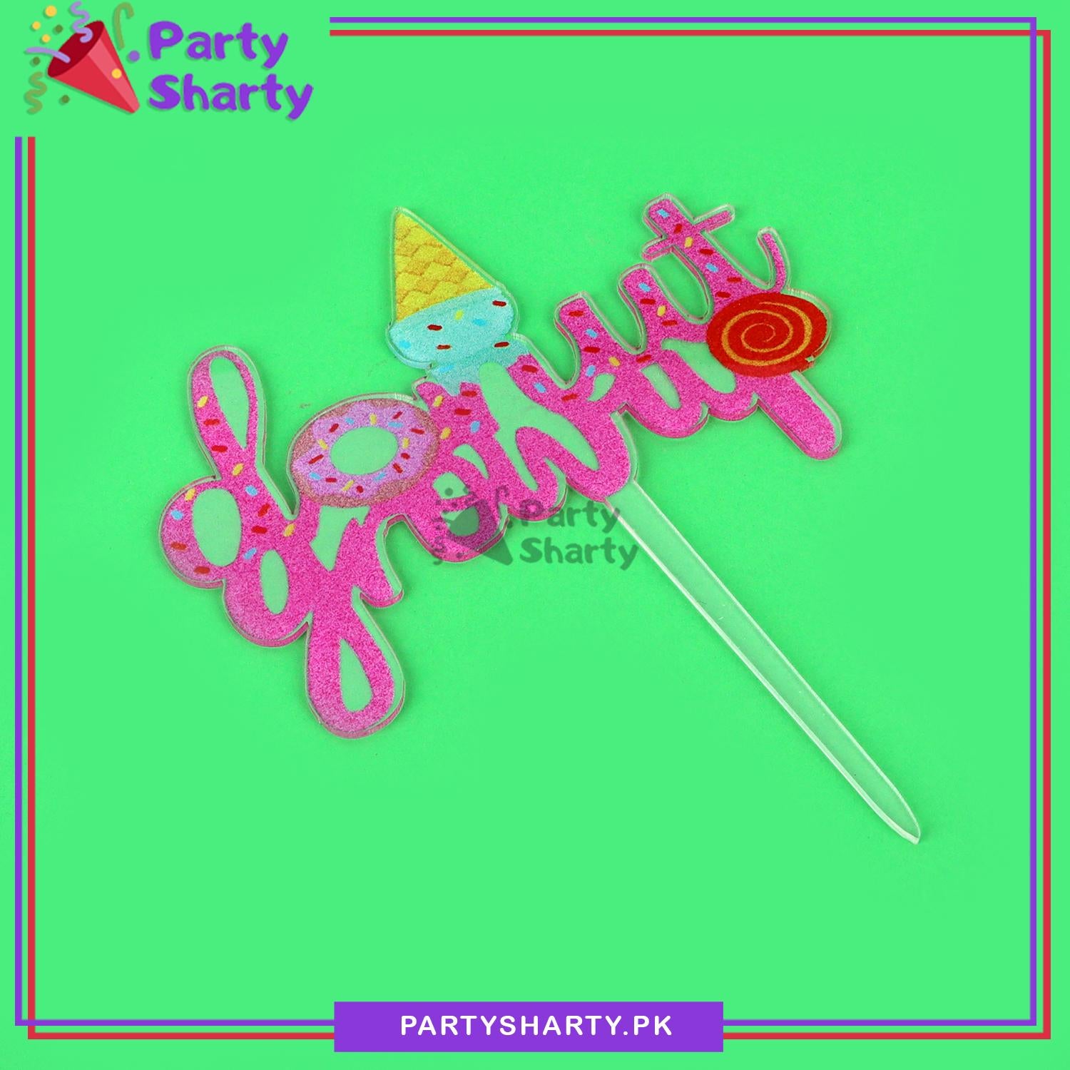 Donut Grow up Acrylic Cake Topper for Candyland & Donut Theme Based Party Decoration And Celebration