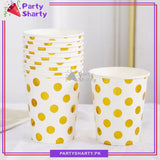 Dots Printed Paper Cups / Glass For Party Decoration and Celebration