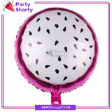 Banana, Orange, Watermelon Kiwi, Dragon Fruit Round Shaped Foil Balloons For Tutti Frutti Party Decoration