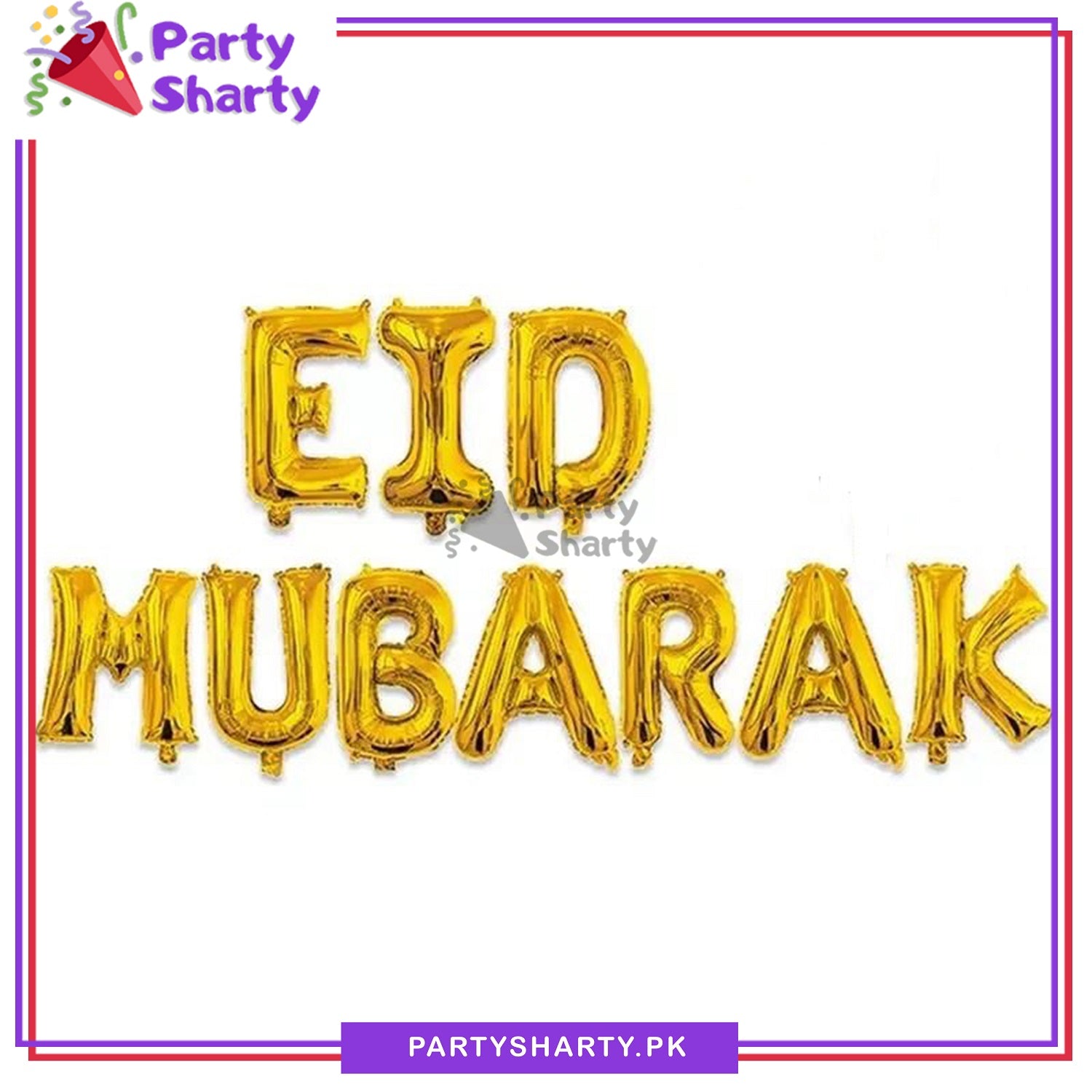 10pcs / Set Eid Mubarak Foil Banner For Eid Milan Party Decoration and Celebration