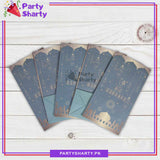 6pcs / Set Eid Mubarak Treat / Goody Bags with Stickers, Eid Party Favor Bags for Eid Giveaways