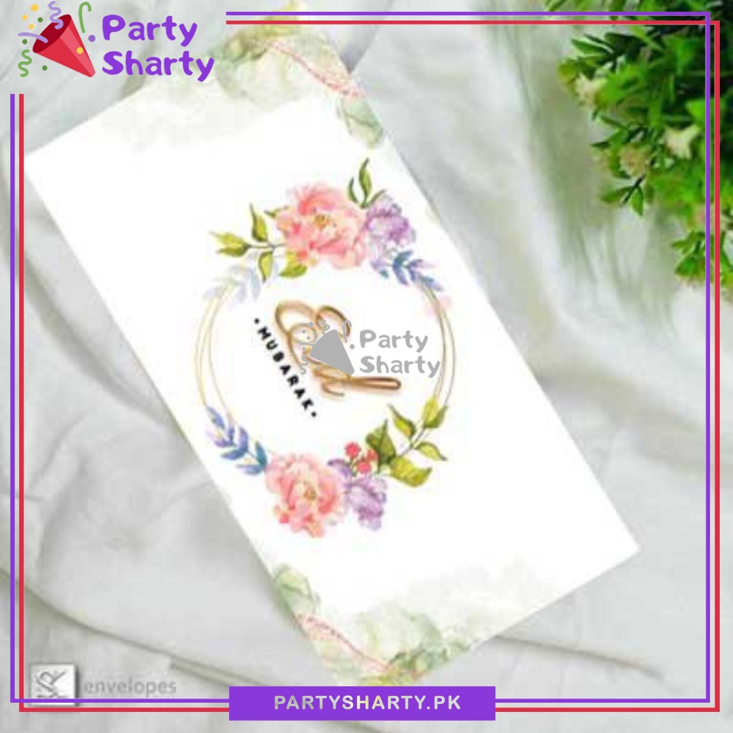 Eid Mubarak Printed Eidi Envelop (Pack 10) For Eid Celebration