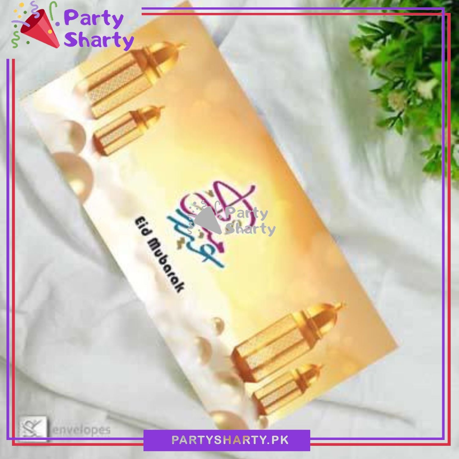 Eid Mubarak Printed Eidi Envelop (Pack 10) For Eid Celebration