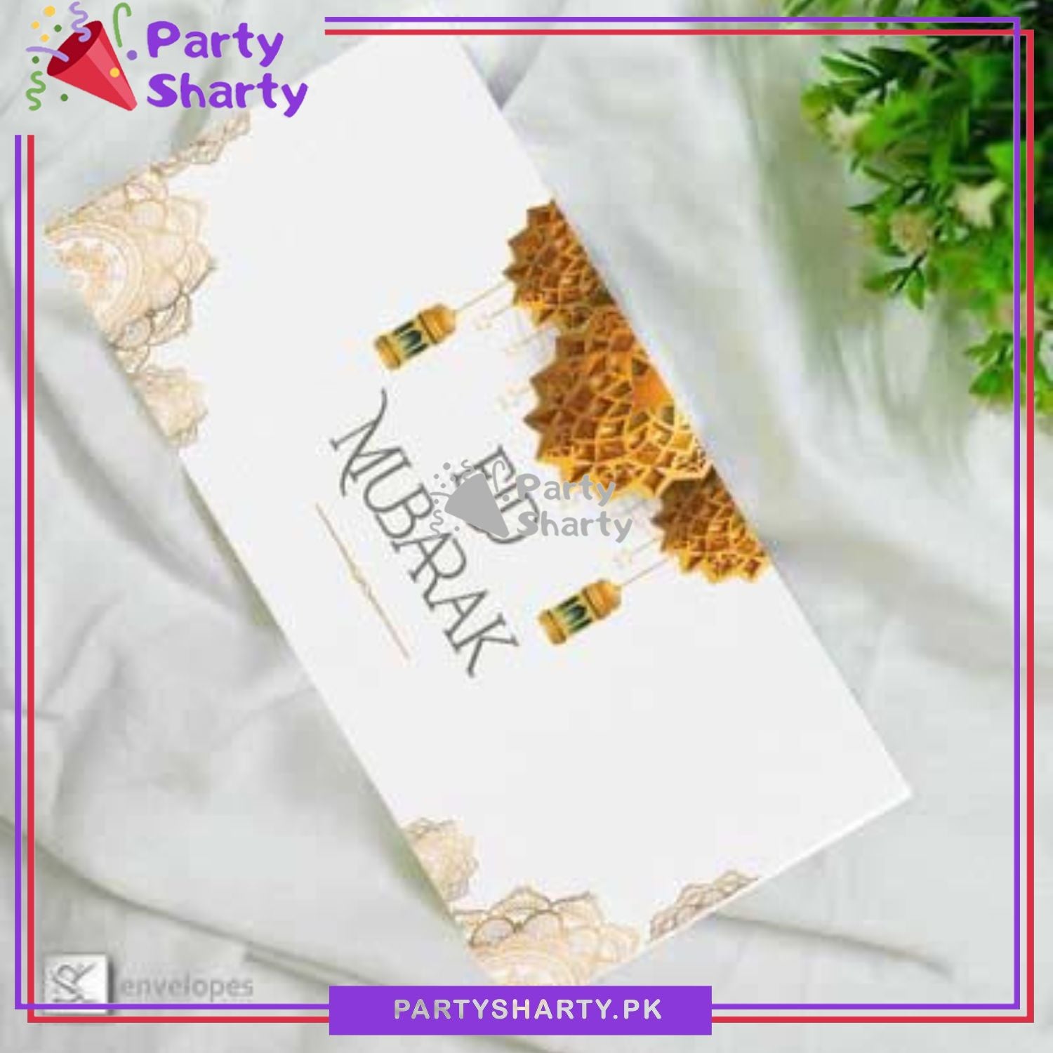 Eid Mubarak Printed Eidi Envelop (Pack 10) For Eid Celebration