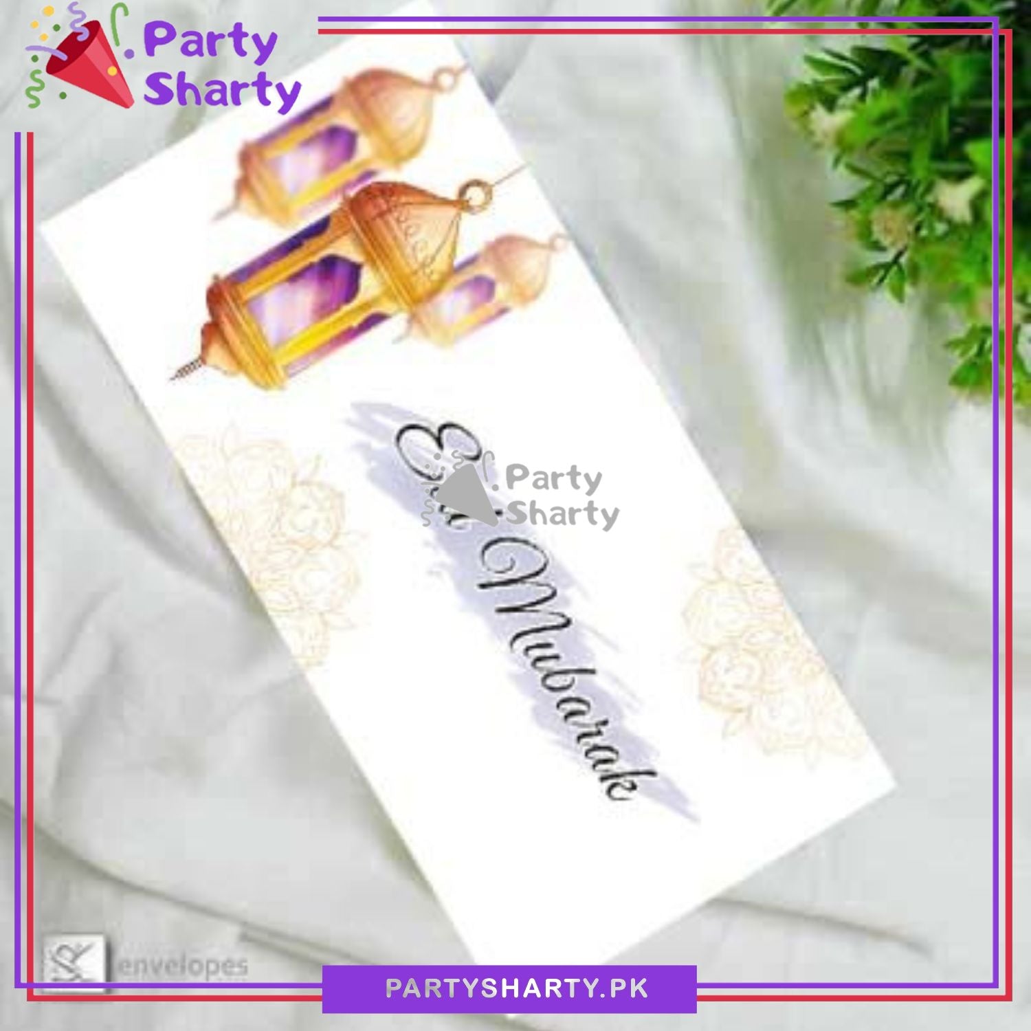 Eid Mubarak Printed Eidi Envelop (Pack 10) For Eid Celebration
