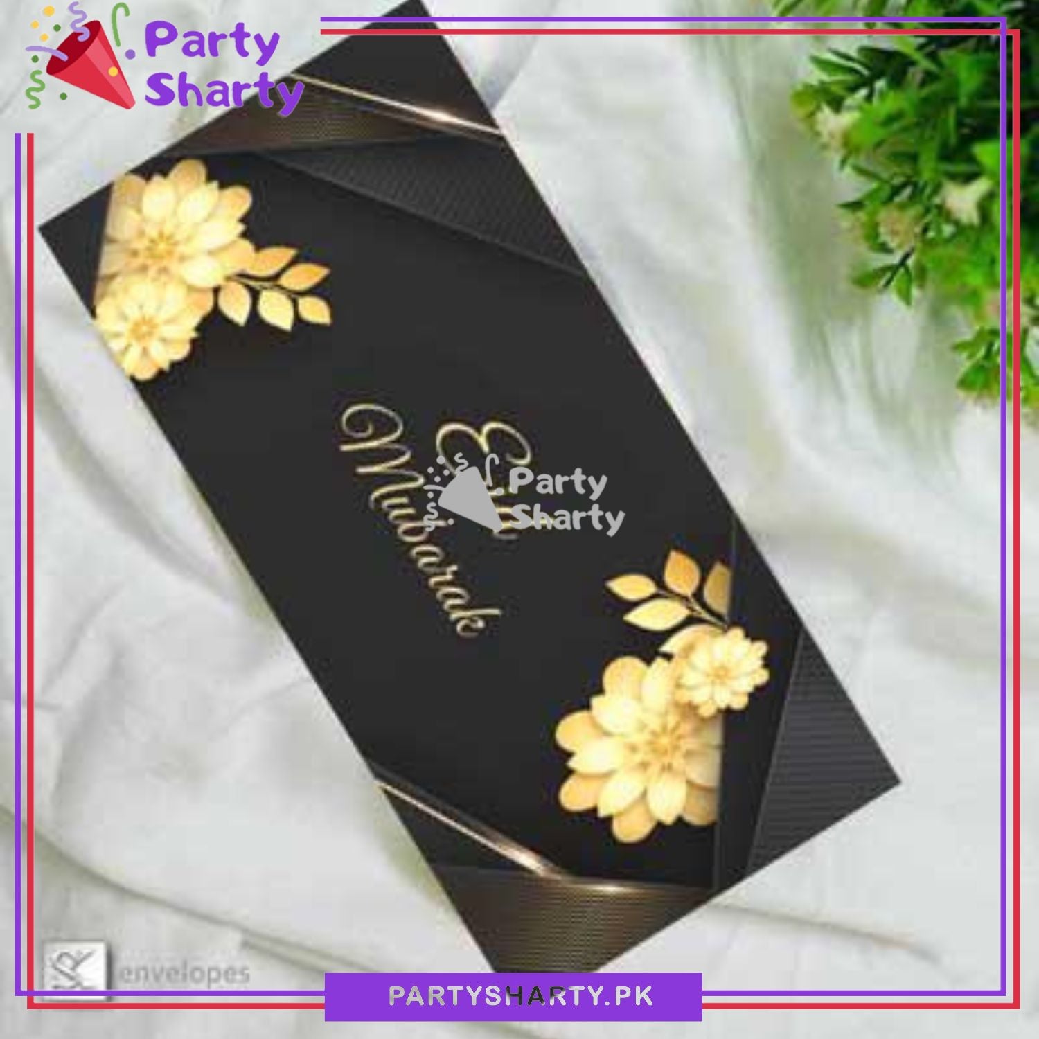 Eid Mubarak Printed Eidi Envelop (Pack 10) For Eid Celebration