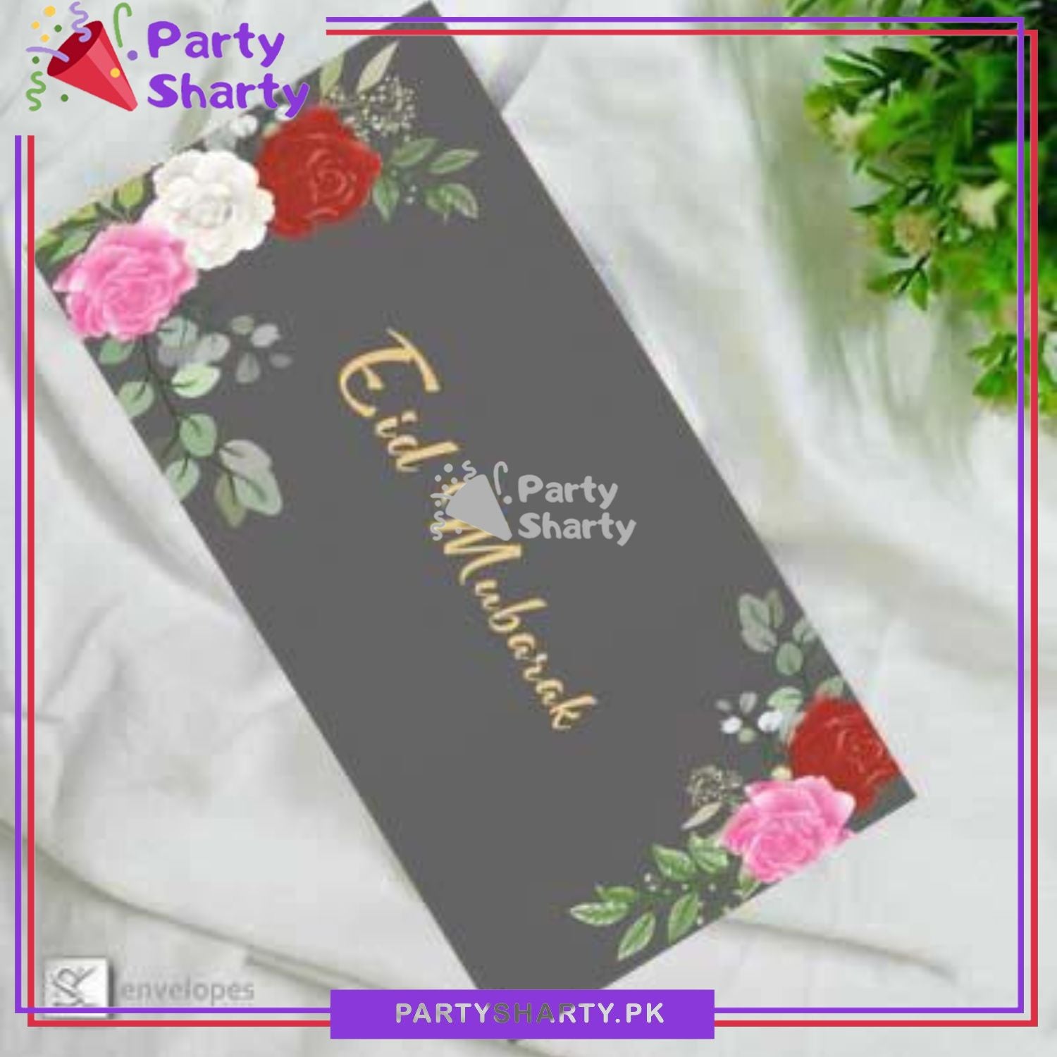 Eid Mubarak Printed Eidi Envelop (Pack 10) For Eid Celebration