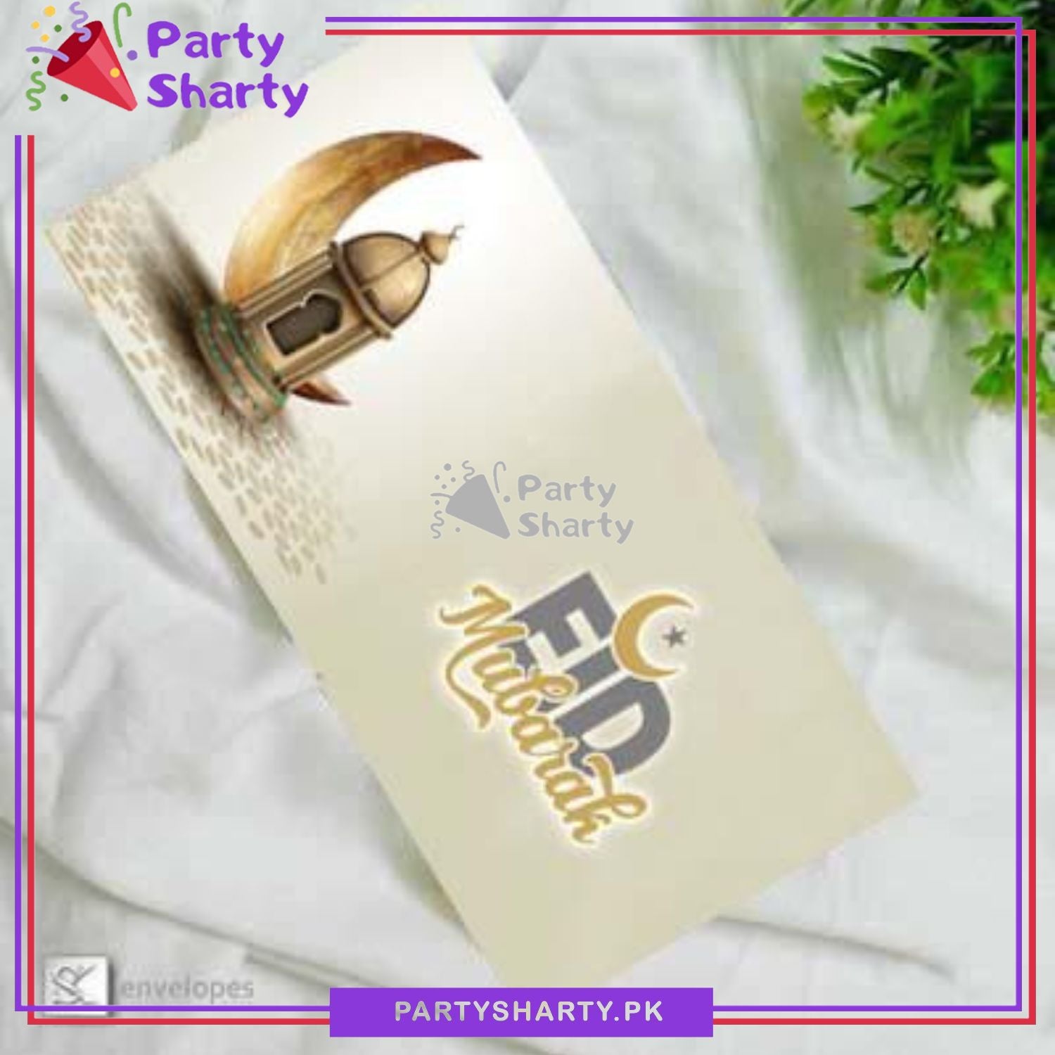 Eid Mubarak Printed Eidi Envelop (Pack 10) For Eid Celebration