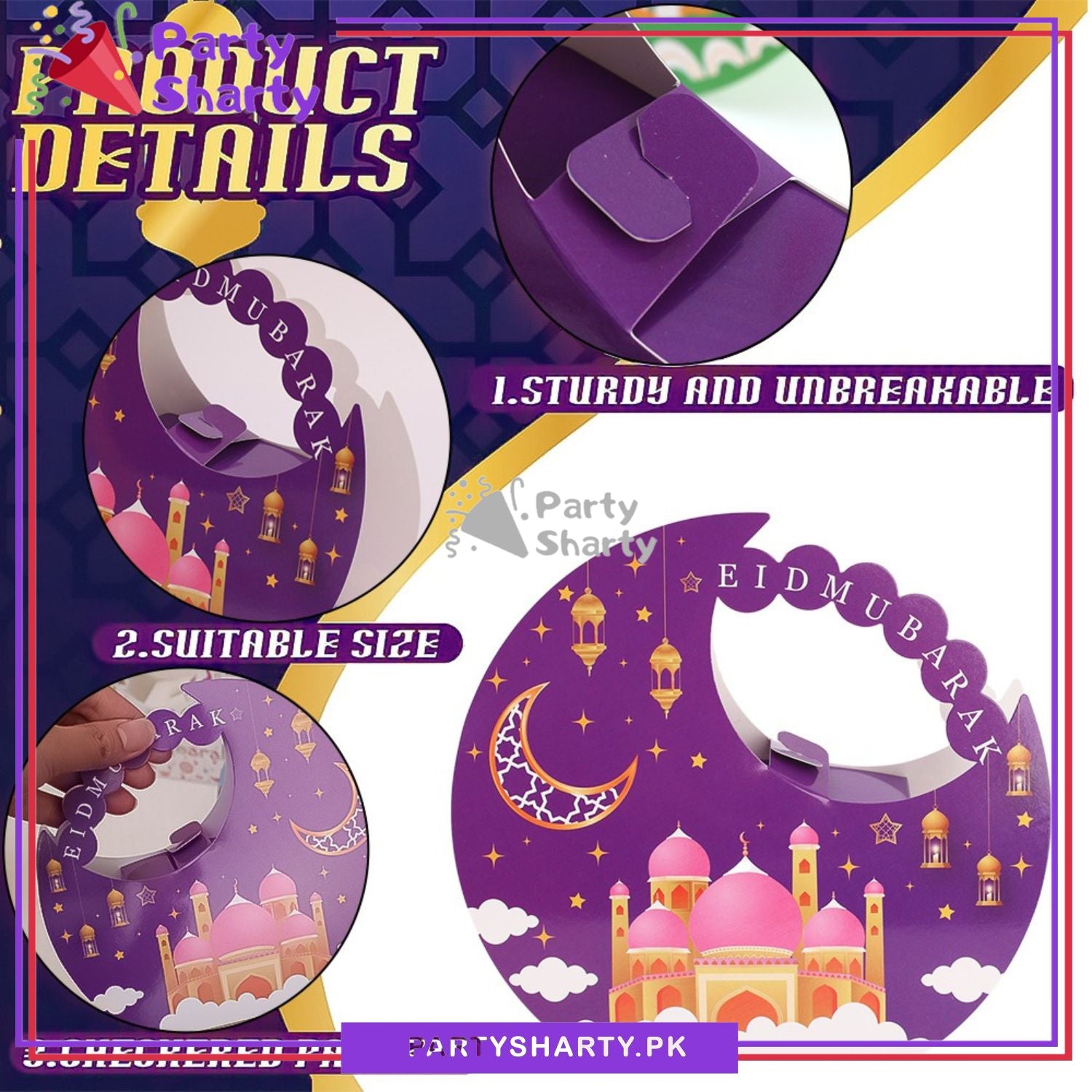 Eid Mubarak Treat / Goody Box, Eid Party Favor Bags for Eid Giveaways