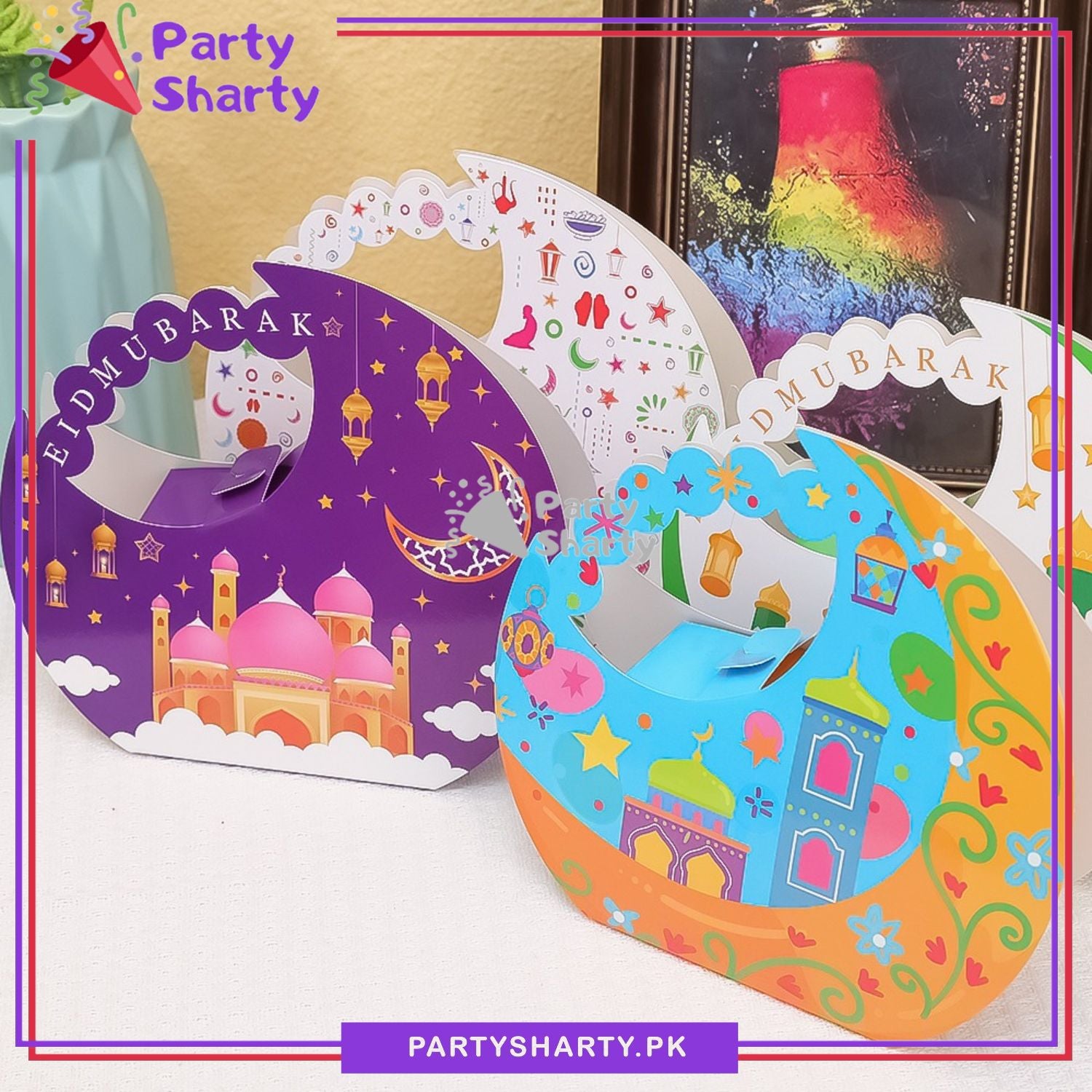 Eid Mubarak Treat / Goody Box, Eid Party Favor Bags for Eid Giveaways