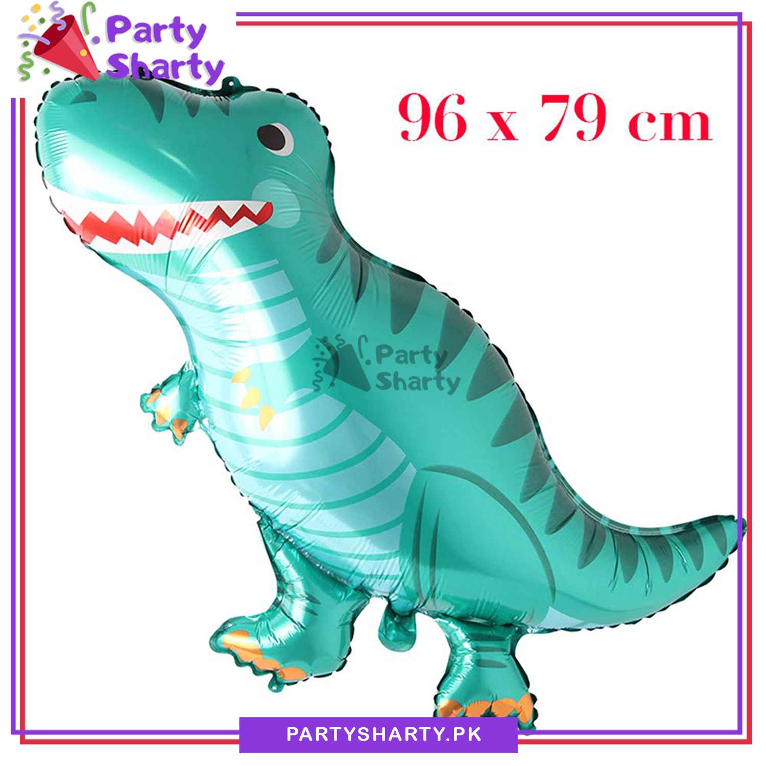 Emerald Dinosaur Shaped Foil Balloon for Dinosaur / Dragon Theme Party Decoration