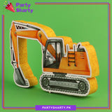 Excavator Thermocol Standee For Construction Theme Based Birthday Celebration and Party Decoration