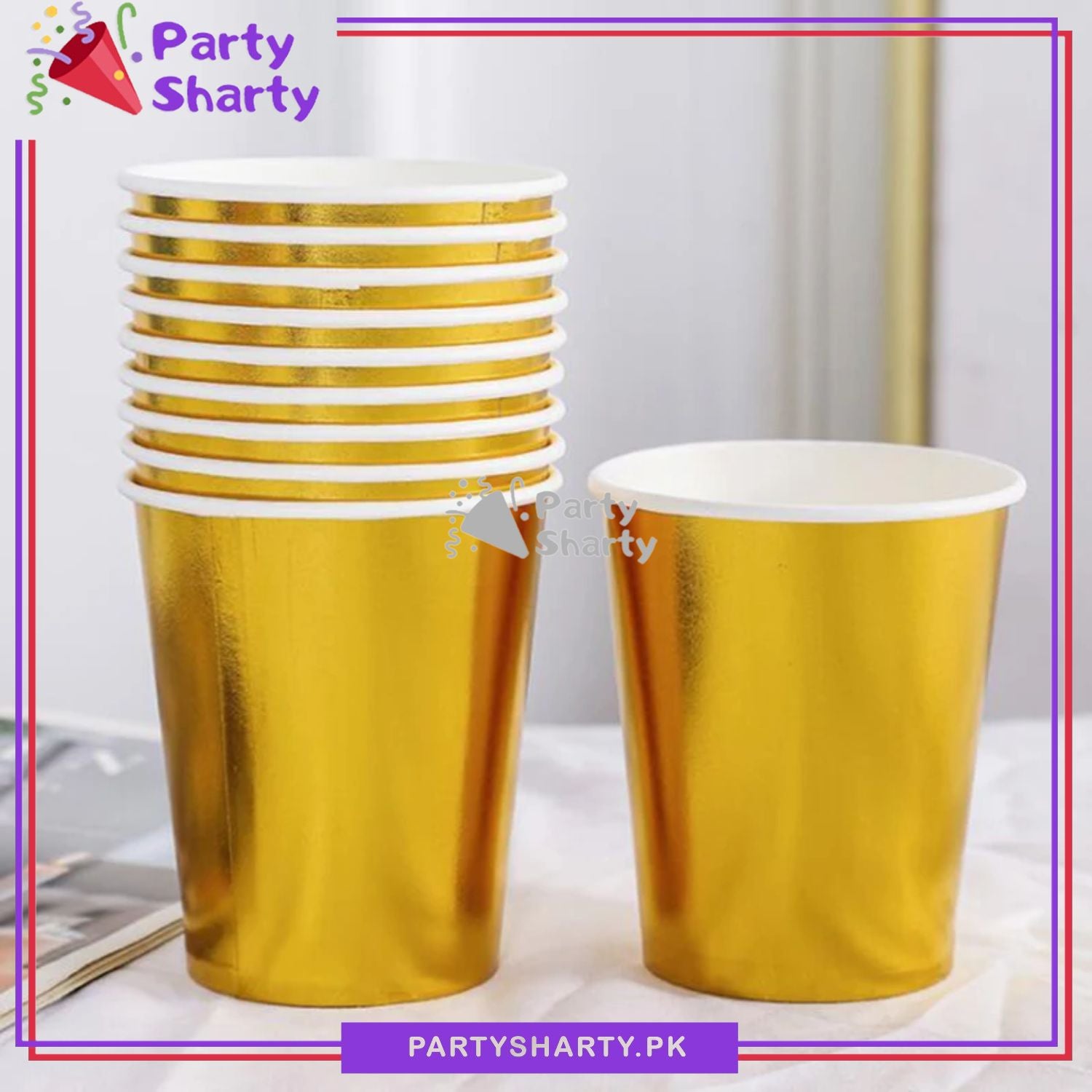 Fancy Party Disposable Paper Cups / Glass For Party Supplies and Decorations