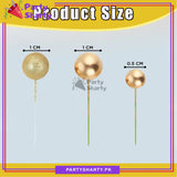 50pcs/Set Faux Golden Balls Cake Topper Decorative for Cakes Displays & Decoration