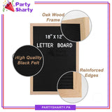 12x18" Rectangular Shape Felt Alphabet Letter Board Set with 300+ Letters, Numbers & Symbols - Changeable Message Board For Home & Office Decoration