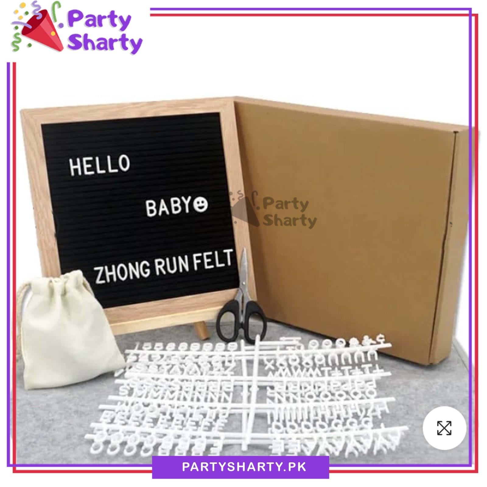 12x18" Rectangular Shape Felt Alphabet Letter Board Set with 300+ Letters, Numbers & Symbols - Changeable Message Board For Home & Office Decoration