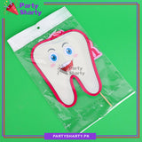 Pink Color My First Tooth 4 pcs set - Cards and Cake Topper for First Tooth Celebration