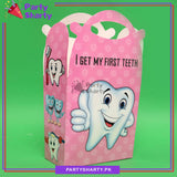First Tooth Theme Goody Boxes Pack of 6 For Theme Birthday Decoration and Celebration