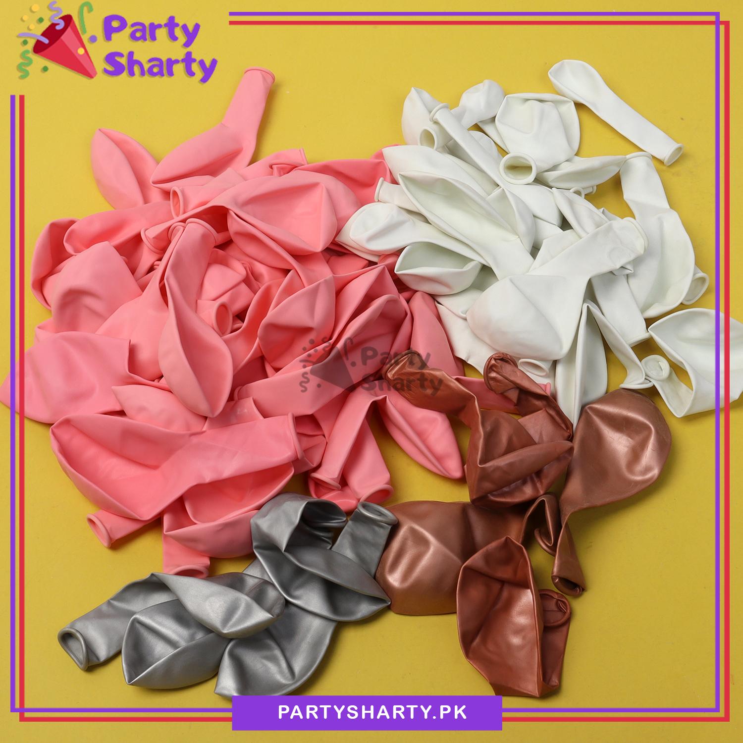 85pcs Pink First Tooth Balloons Theme Set For First Tooth Party Decoration and Celebration