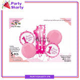 First Birthday Boy / Girl Foil Balloons for Decoration and Celebration (5 pcs / Set)