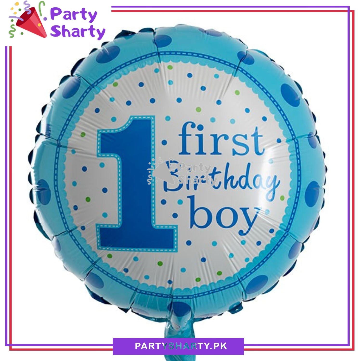 First Birthday Boy / Girl Round Foil Balloons for First Birthday Decoration and Celebration