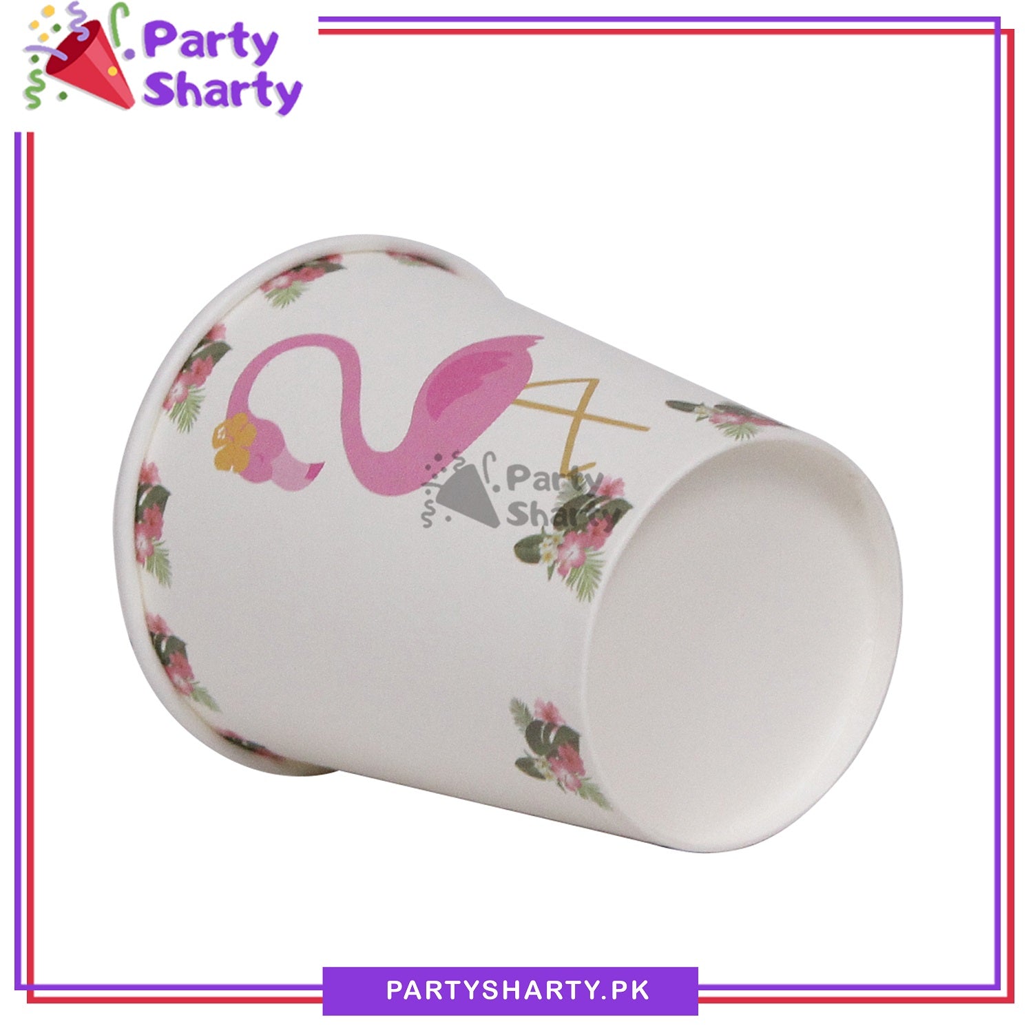 Flamingo Theme Birthday Party Paper Cups / Glass For Themed Based Party Supplies and Decorations