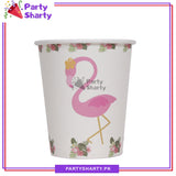 Flamingo Theme Birthday Party Paper Cups / Glass For Themed Based Party Supplies and Decorations