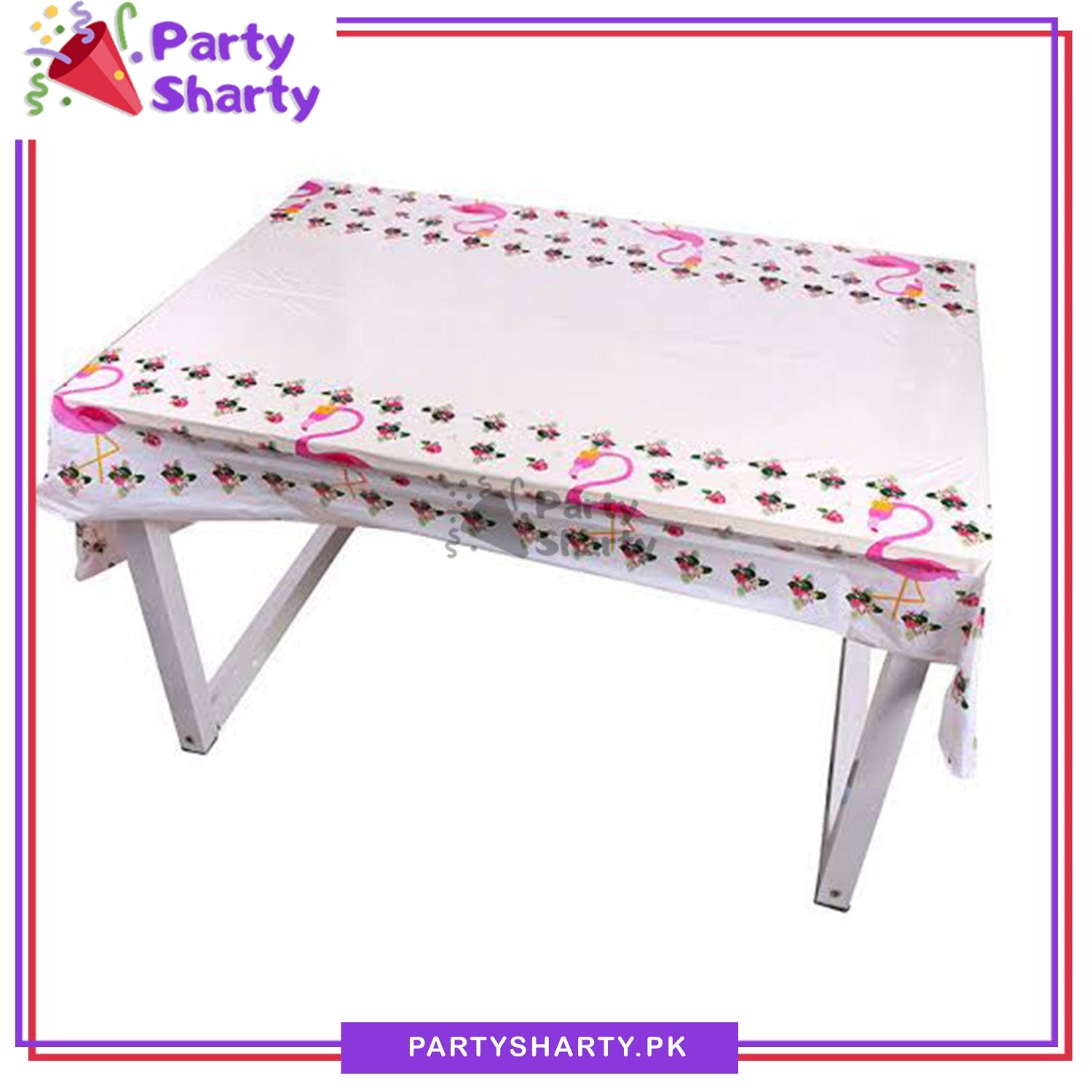 Flamingo Party Theme Table Cover for Birthday Party and Decoration
