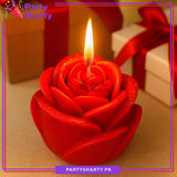 Rose Flower Shape Scented Candle For Room & Office Decoration