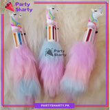 Cute Unicorn Fur / Sequence Color Pen Rainbow Hairy / 6 color Pens