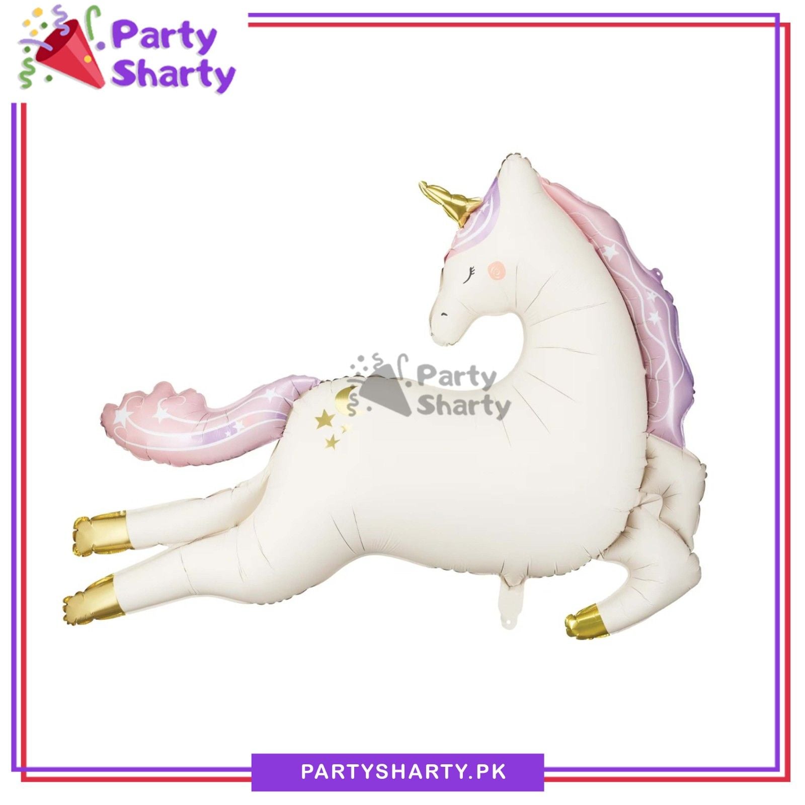 Flying Unicorn Foil Balloon For Unicorn Theme Birthday Party Decoration & Celebration