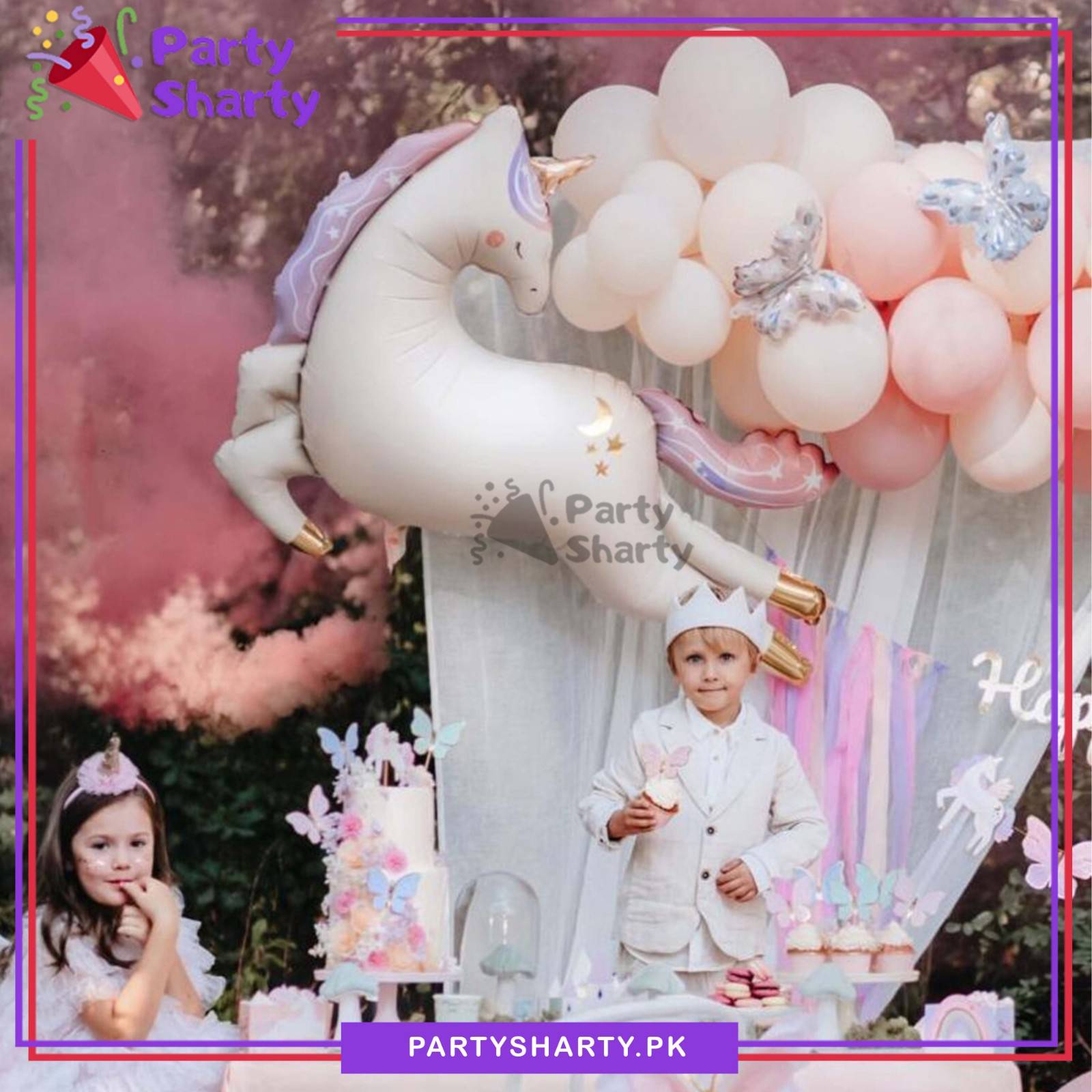 Flying Unicorn Foil Balloon For Unicorn Theme Birthday Party Decoration & Celebration