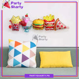 5in1 Food Theme Garland Foil Balloon Party Balloon Cartoon Balloons for Kid Birthday Party Decoration