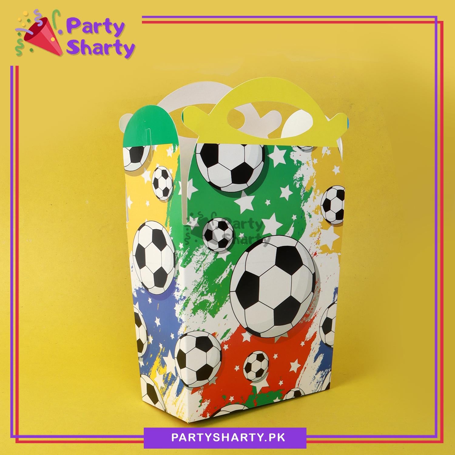 Foot Ball Theme Goody Boxes Pack of 6 For Theme Birthday Decoration and Celebration