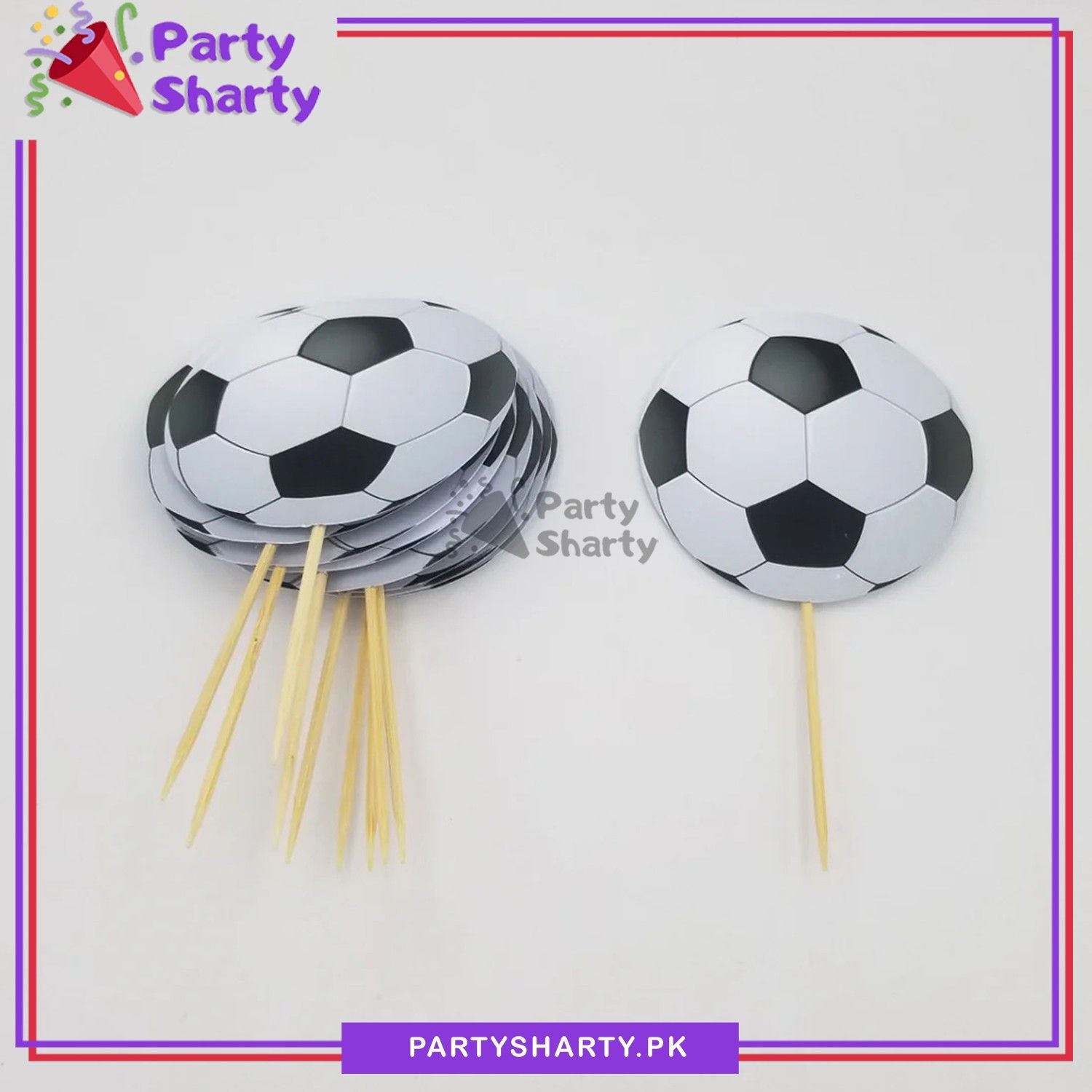 Football Theme Cup Cake Topper for Foot Ball Birthday Theme Party and Decoration