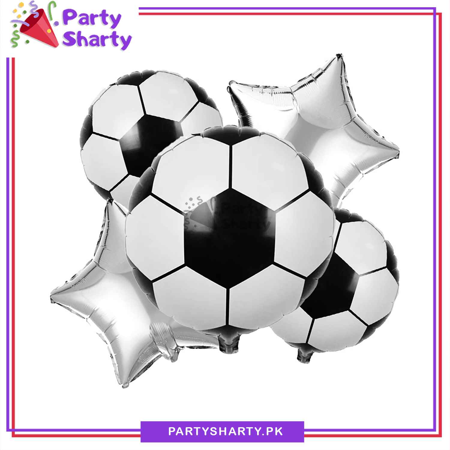 5pcs/set Football Foil Balloons For Football Theme Party Decoration and Celebration