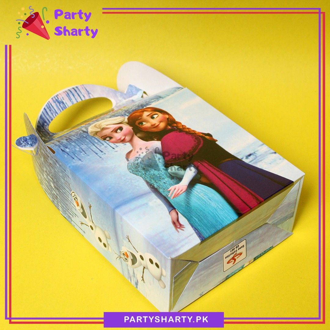 Frozen Elsa Theme Goody Boxes Pack of 6 For Theme Birthday Decoration and Celebration