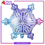 Frozen Snow Flake Shaped Foil Balloon for Frozen Theme Birthday Celebration and Decoration