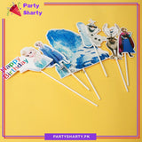 Frozen Theme Cake Topper Set of 6 for Frozen Theme Birthday Decoration and Celebration