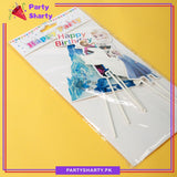 Frozen Theme Cake Topper Set of 6 for Frozen Theme Birthday Decoration and Celebration
