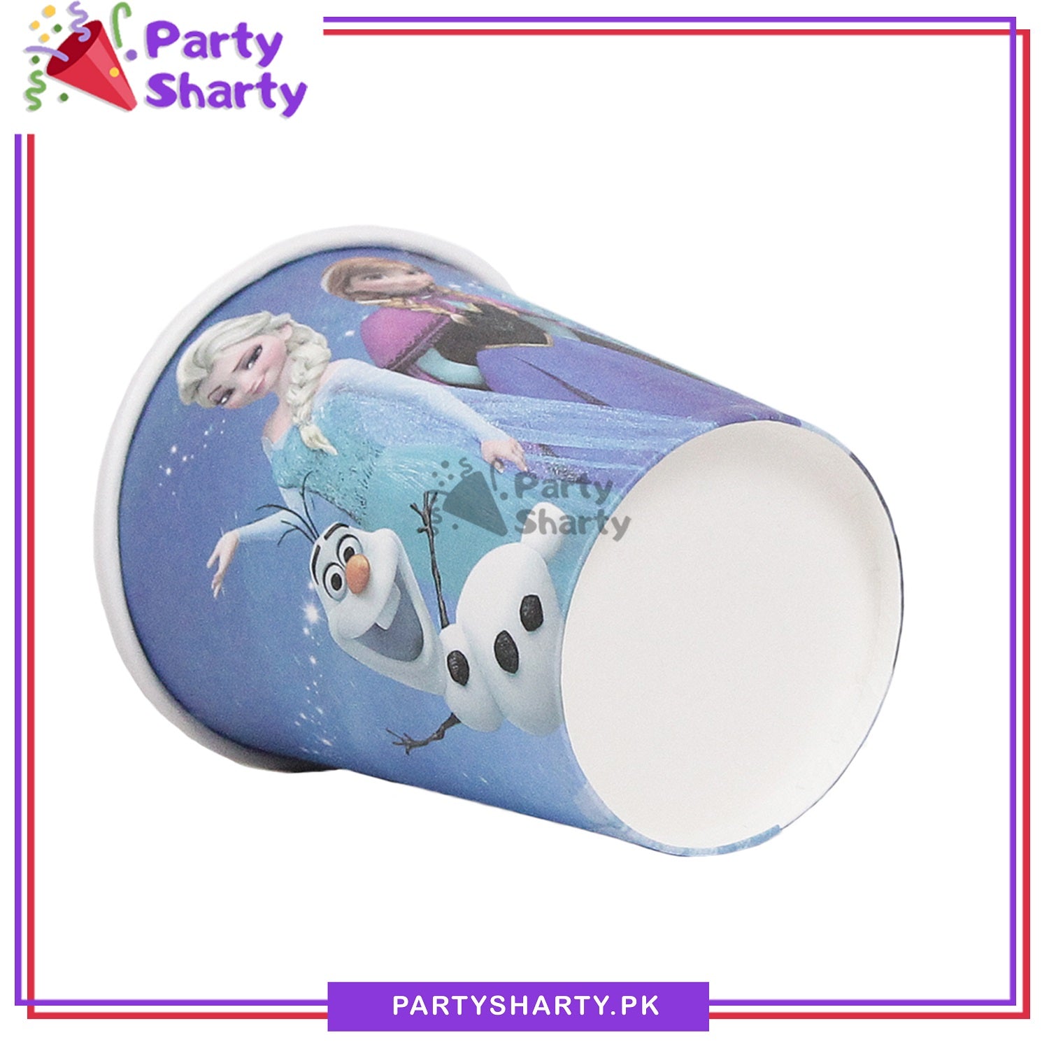Frozen Theme Birthday Party Paper Cups / Glass For Themed Based Party Supplies and Decorations