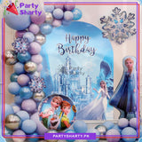 D-2 Happy Birthday Frozen Elsa Theme Set For Theme Based Birthday Decoration and Celebration